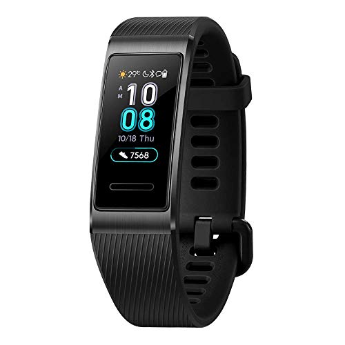 Huawei Band 3 Pro Fitness-Aktivitätstracker (All-in-One Smart Armband, Herzfrequenz,- und Schlafüberwachung, eingebautes GPS, farbreiches Touch Display, 5 ATM wasserfest) obsidian schwarz