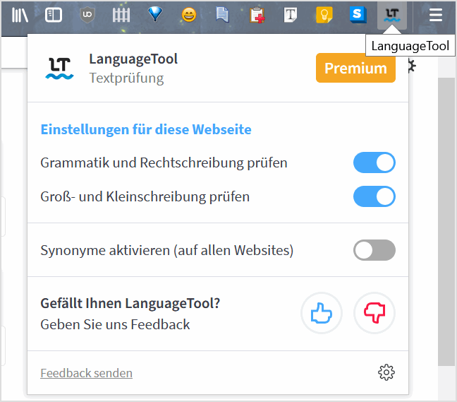 LanguageTool im Firefox
